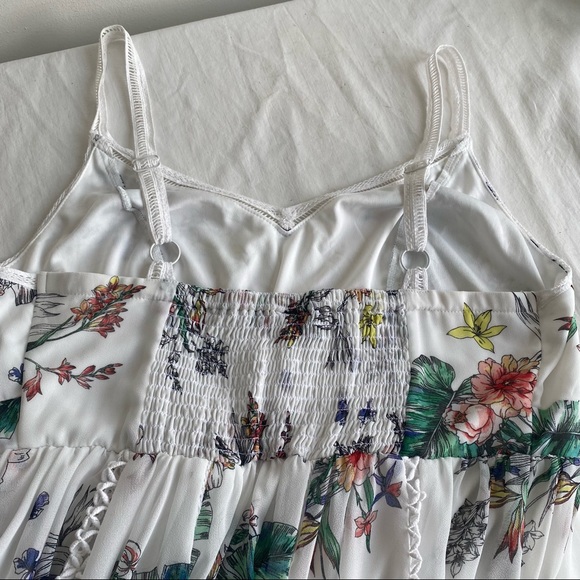 Torrid Sheer Floral Sun Dress with Crochet Spaghetti Straps & Trim - Picture 7 of 15